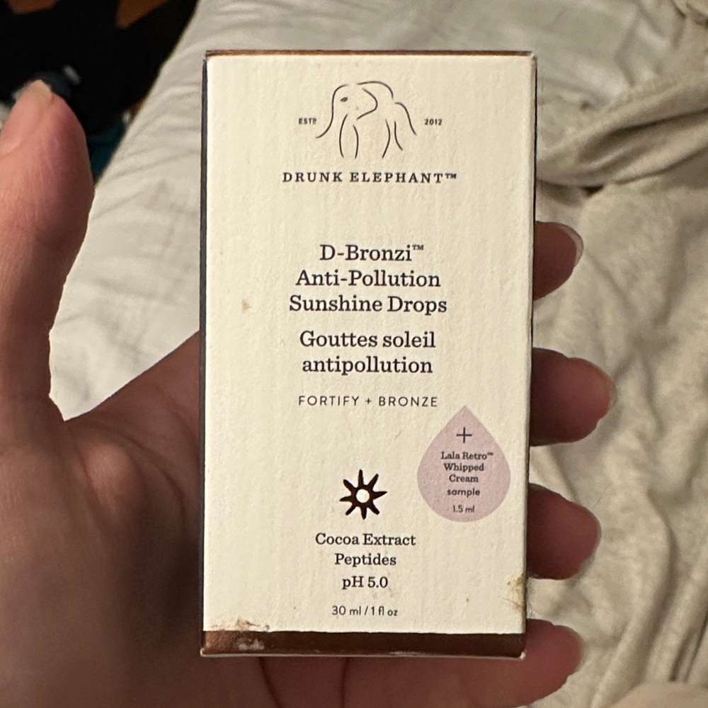 NIB Drunk Elephant D-Bronzi Anti-Pollution Sunshine Drops - Bronze